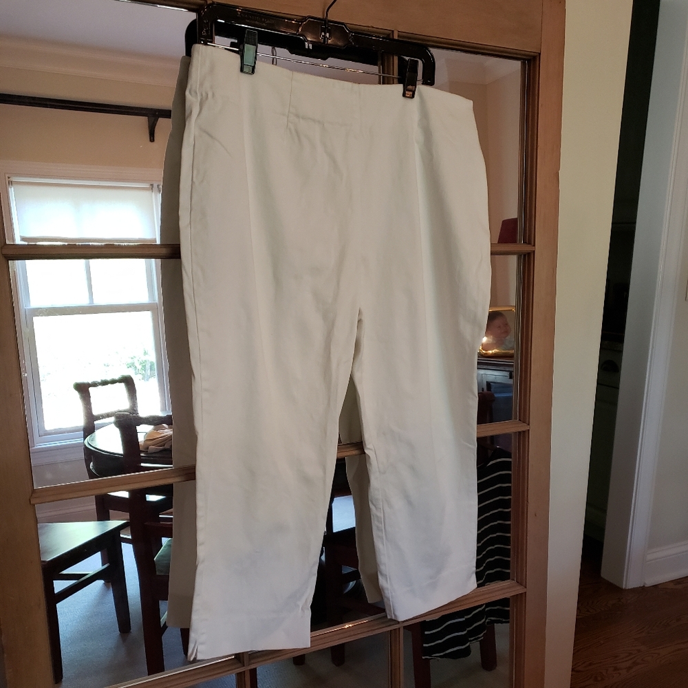 Boston Proper Capri pants, size 16, white